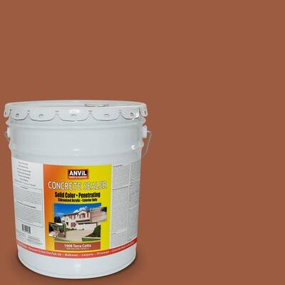 ANViL 5-Gal. Terra Cotta Siliconized Acrylic Solid Color Exterior Concrete Sealer 208013
