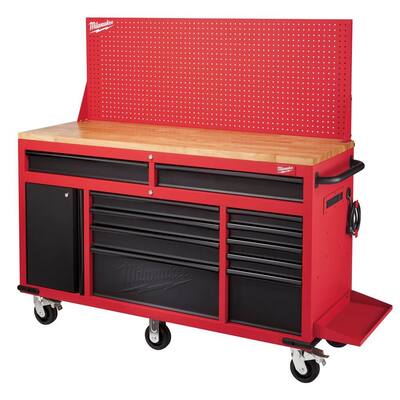 Milwaukee 60 in. 11-Drawer and 1-Door 22 in. D Mobile 