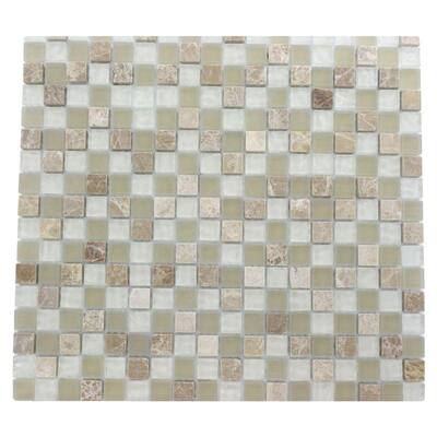 Splashback Glass Tile Champs-Elysee Blend 12 in. x 12 in. Glass Mosaic Floor and Wall Tile CHAMPS-ELYSEE BLEND .5X.5