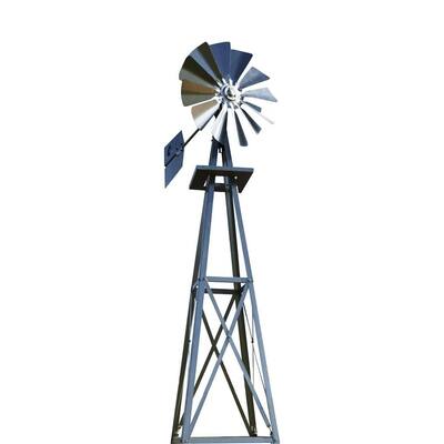 99 in. Small Galvanized Backyard Windmill-BYW0038 - The Home Depot