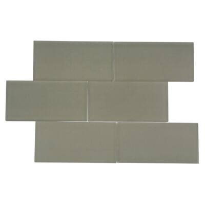 Splashback Glass Tile Contempo Natural White Polished 3 in. x 6 in. Glass Tiles CONTEMPO NATURAL WHITE POLISHED 3 X 6
