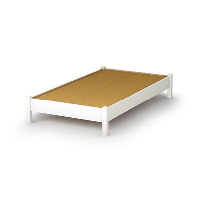 ... Story Twin-Size Platform Bed in Pure White-3050205 - The Home Depot