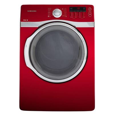 Samsung 7.4 cu. ft. Electric Dryer with Steam in Red DV393ETPARA