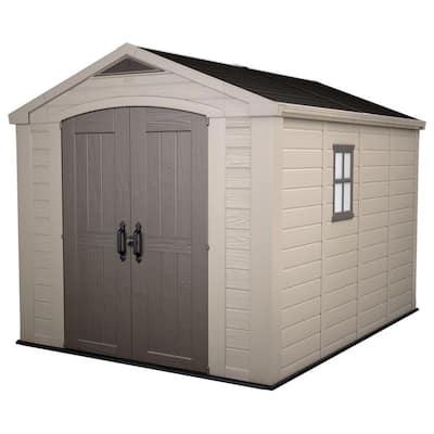 Keter Factor 8 ft. x 11 ft. Plastic Outdoor Storage Shed-211203 - The ...
