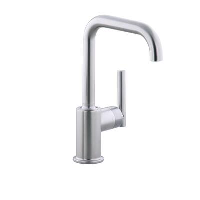 KOHLER Kitchen Faucets. Purist Single Hole 1-Handle Secondary Swing Spout Kitchen Faucet in Vibrant Stainless