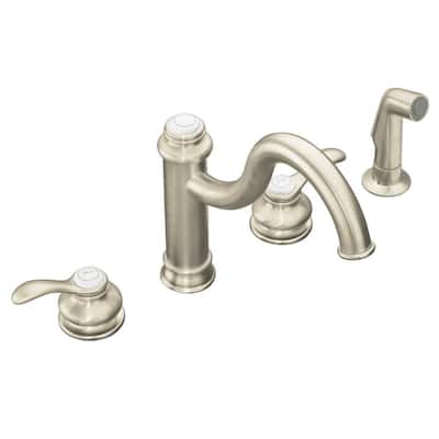 KOHLER Kitchen Faucets. Fairfax 2-Handle Kitchen Faucet in Vibrant Brushed Nickel