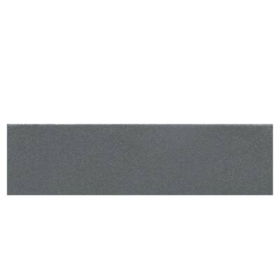 Daltile Color Scheme 3 in. x 12 in. Suede Gray Solid Porcelain Bullnose Floor and Wall Tile B906P43C91P1