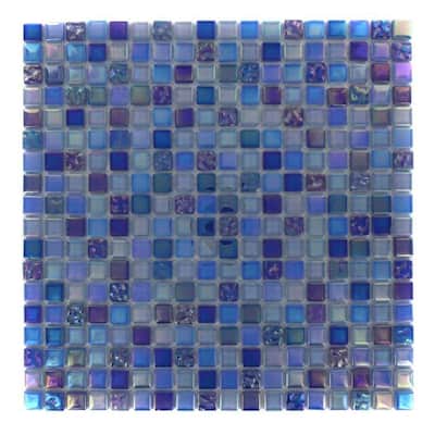 Splashback Glass Tile Capriccio Battipaglia 12 in. x 12 in. Glass Floor and Wall Tile CAPRICCIO BATTIPAGLIA GLASS TILE