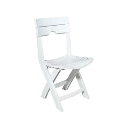  Adams Manufacturing Quik-Fold White Patio Chair 