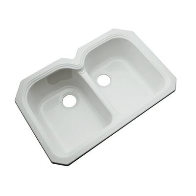 Sterling Sinks on Acrylic 33x22x9 0 Hole Double Bowl Kitchen Sink In Sterling Silver