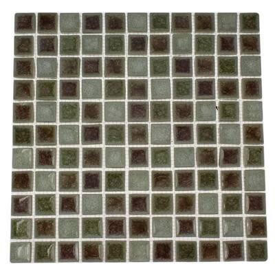 Splashback Glass Tile Roman Selection Quattro Sotto 11.25 in. x 11.25 in. Glass Floor and Wall Tile ROMAN SELECTION QUATTRO SOTTO 1X1