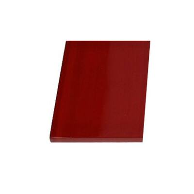Splashback Glass Tile Contempo Lipstick Red Polished Glass Tile - 3 in. x 6 in. Tile Sample L5A12