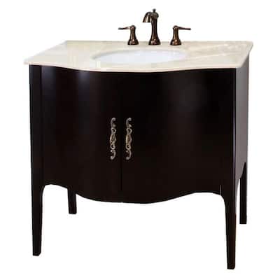Bellaterra Home 203037ES 36.6 in Single sink vanitywood Espresso
