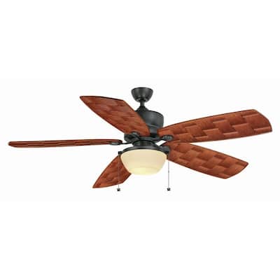 Hampton Bay Rocio 60 in. Indoor/Outdoor Natural Iron Ceiling Fan AL47-NI