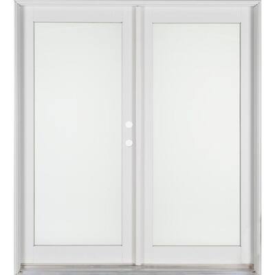 Ashworth Professional Series 72 in. x 80 in. White Aluminum/ Pre-Primed Interior Wood French Patio Door 5014025