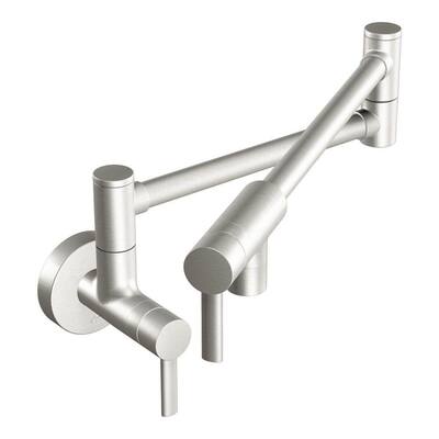 MOEN Kitchen Faucets. Wall Mounted Potfiller in Classic Stainless