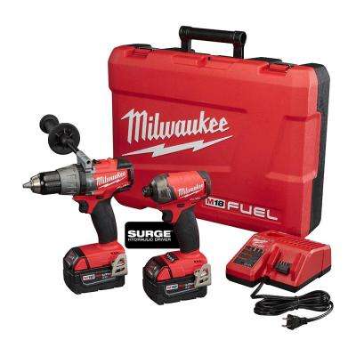 M18 FUEL 18-Volt Lithium-Ion Cordless Brushless  Surge Impact And Hammer Drill Combo Kit