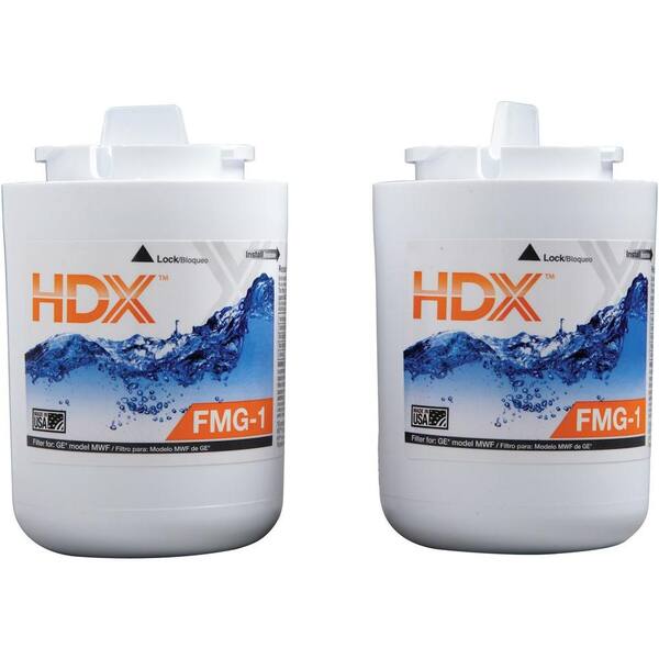 HDX FMG Replacement Refrigerator Water Filter Twin Value Pack for ...