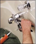 Step 2: Install the new spout over the pipe