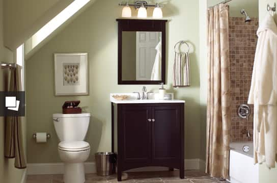 Minimalist Home Depot Bathroom Design for Large Space