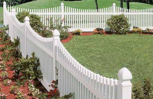 White Vinyl Picket Fence