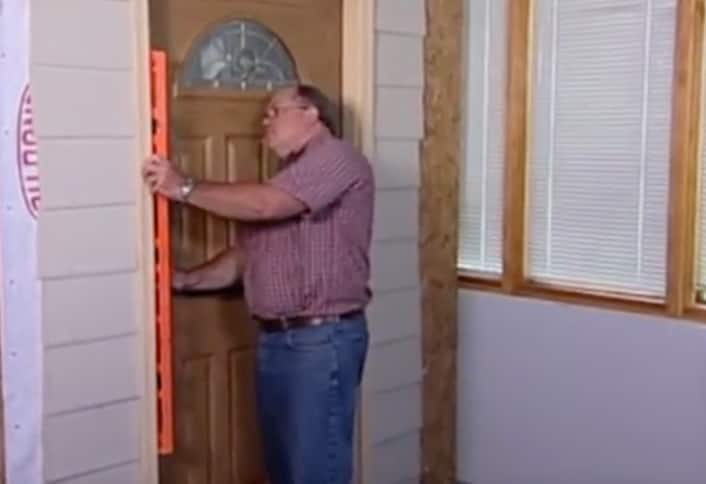 Center test-fit door frame - Install Entry Door Center test-fit door frame - Install Entry Door