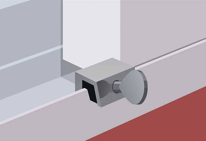 Key track stop - Install Window Locks Key track stop - Install Window Locks