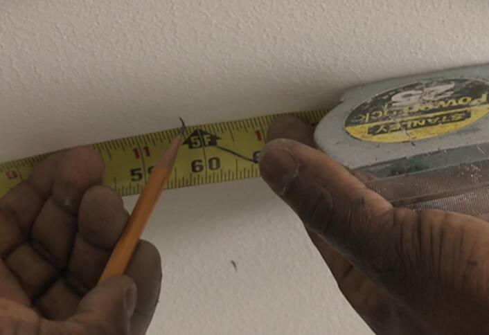 Measure and mark track - Track Lighting Measure and mark track - Track Lighting