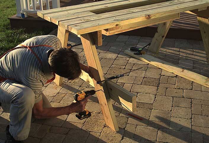 Shape bench supports - Build Picnic Table Shape bench supports - Build Picnic Table