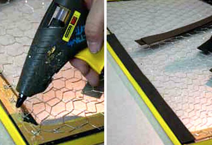 Glue foam of frame - Make Chicken Wire Frame Glue foam of frame - Make Chicken Wire Frame