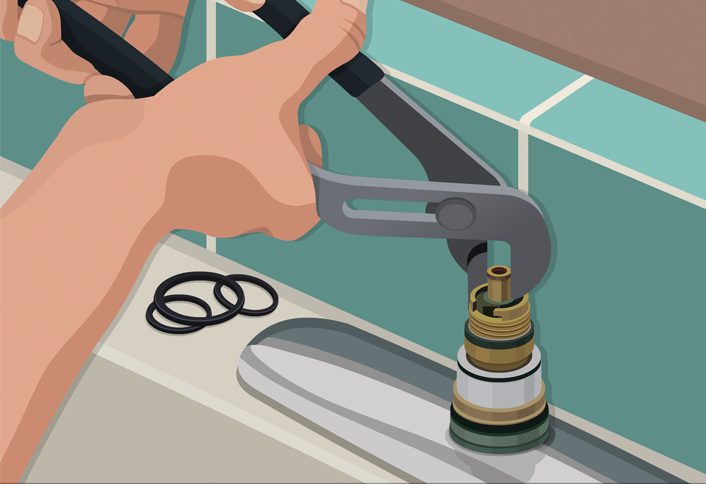 replacing moen kitchen sink cartridge