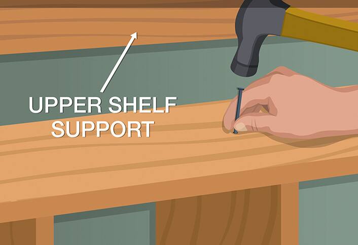 Place long shelves - Build Closet Organizer Place long shelves - Build Closet Organizer