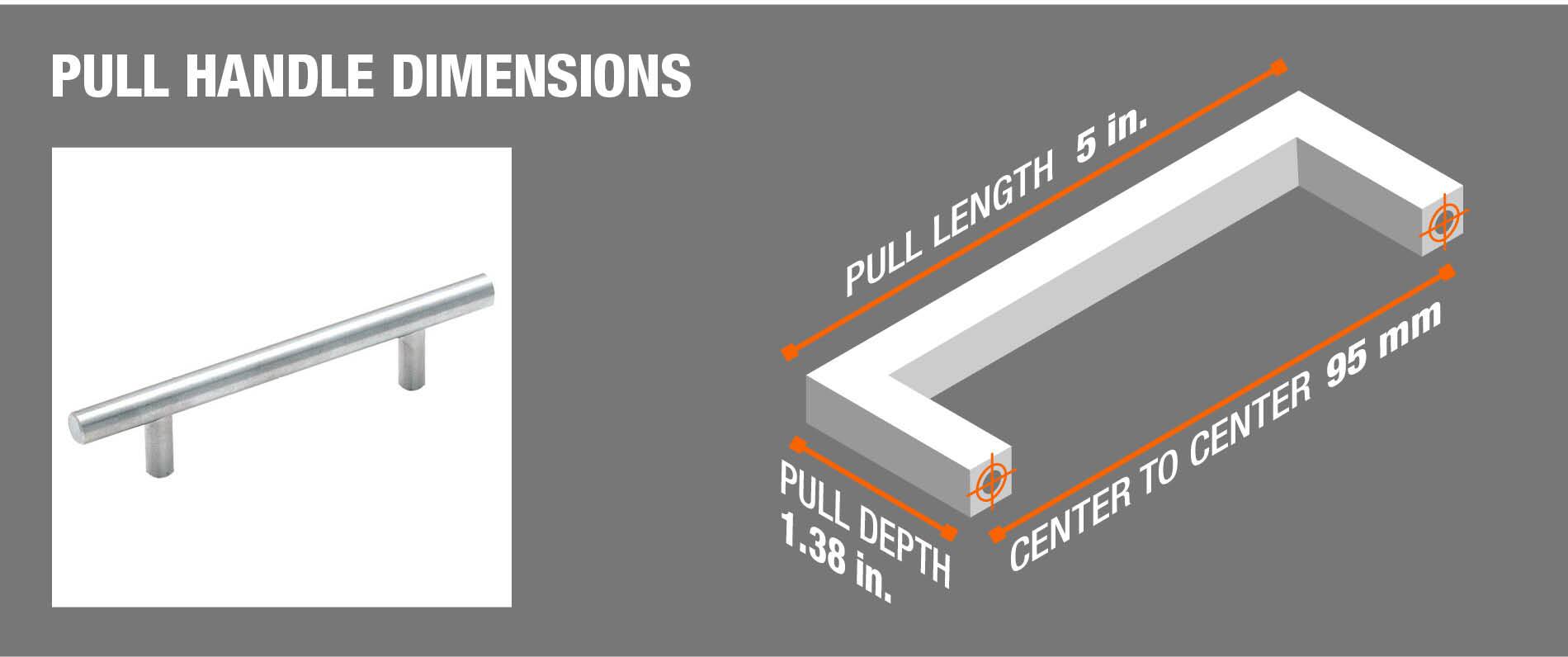 pull handle dimensions pull handle dimensions