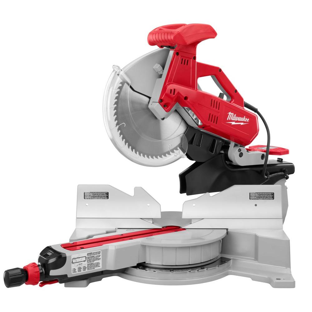 Milwaukee 12 in. Sliding Dual Bevel Miter Saw-6955-20 - The Home Depot