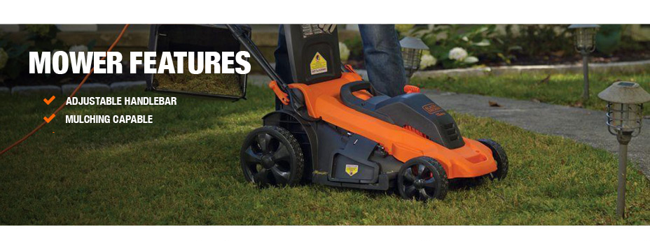 BLACK+DECKER 20 in. 13 Amp Corded Electric Mower-MM2000 - The Home Depot
