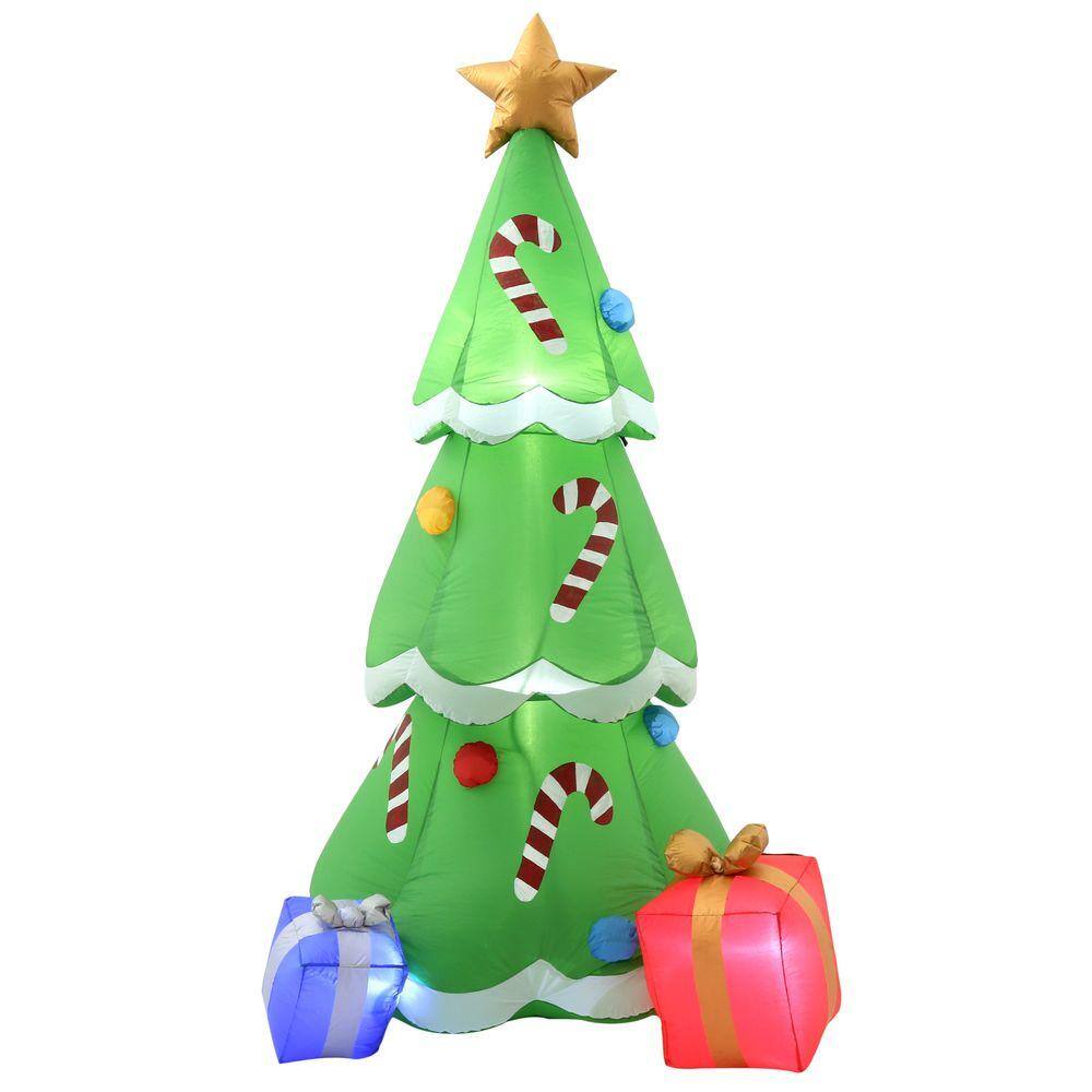 Home Accents Holiday 6.5 ft. H Inflatable Christmas Tree with Gifts ...