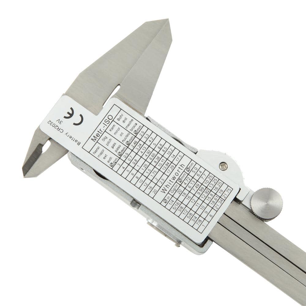 Digital caliper crafted of durable stainless steel