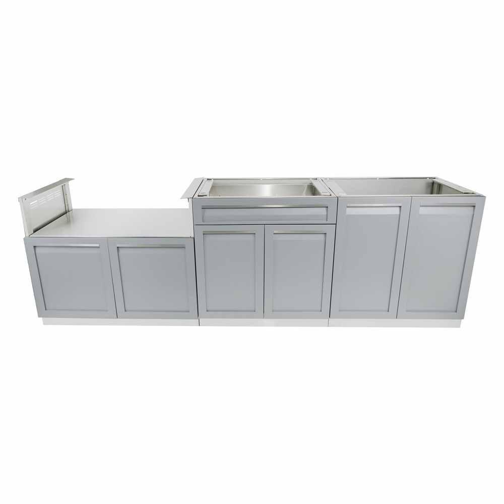4 Life Outdoor Stainless Steel 3-Piece 104x35x22.5 in ...