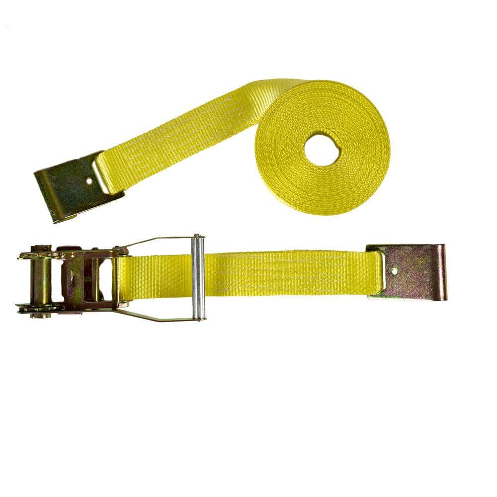10 in. x 27 ft. Heavy Duty Ratchet Buckled Strap with Flat Hook-SI-2078 ...