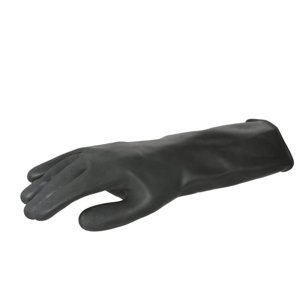 Trimaco Black Rubber Gloves - Large-01903 - The Home Depot