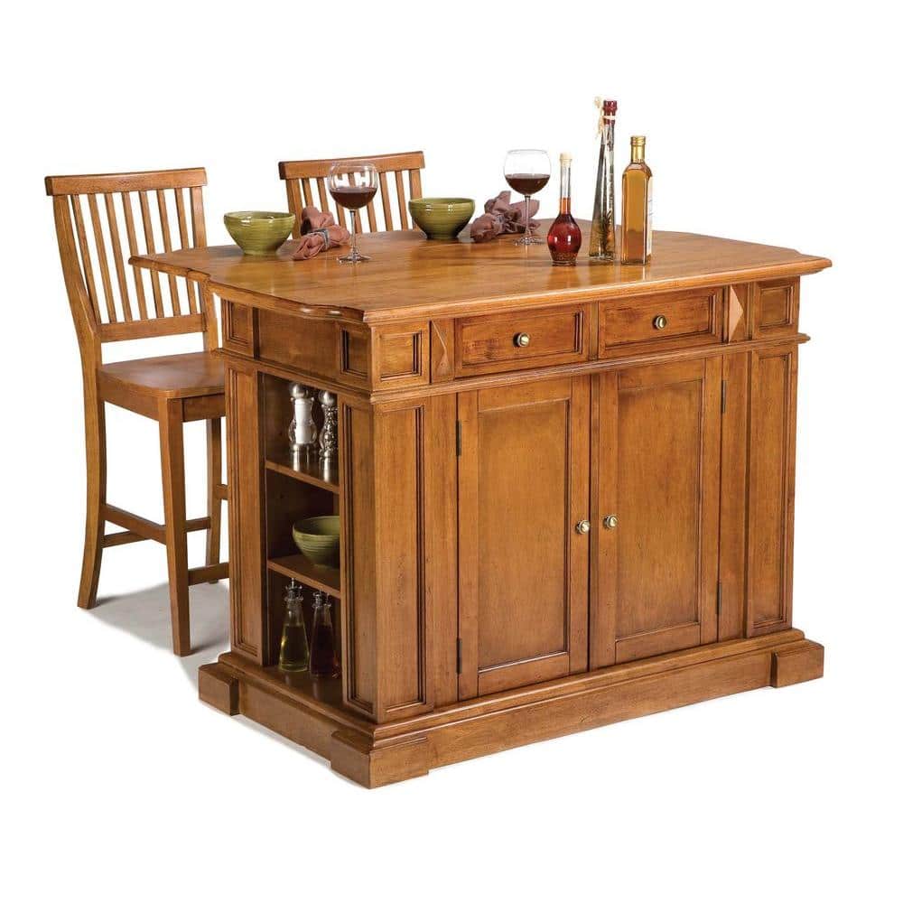 Home Styles Aspen Rustic Cherry Kitchen Island With