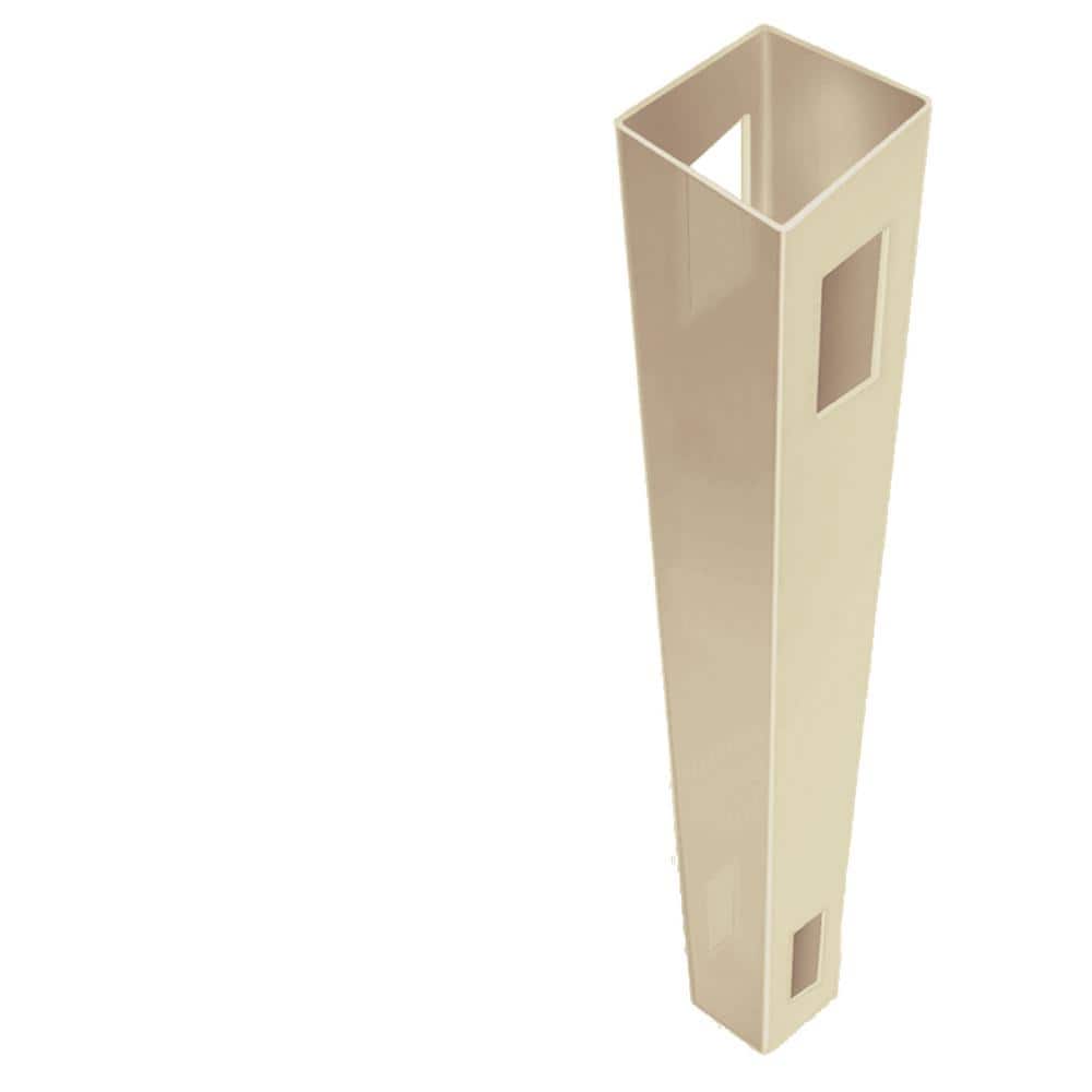 Veranda 5 in. x 5 in. x 9 ft. Sand Vinyl Routed Fence End Post ...