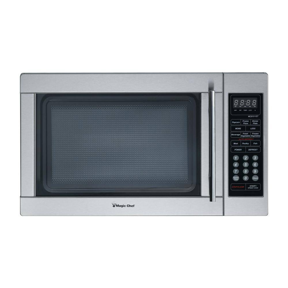 Magic Chef 1.3 cu. ft. Countertop Microwave in Stainless Steel