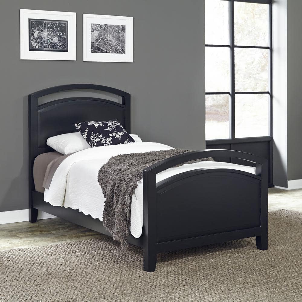 Home Styles Prescott Black Twin Bed Frame-5514-400 - The Home Depot