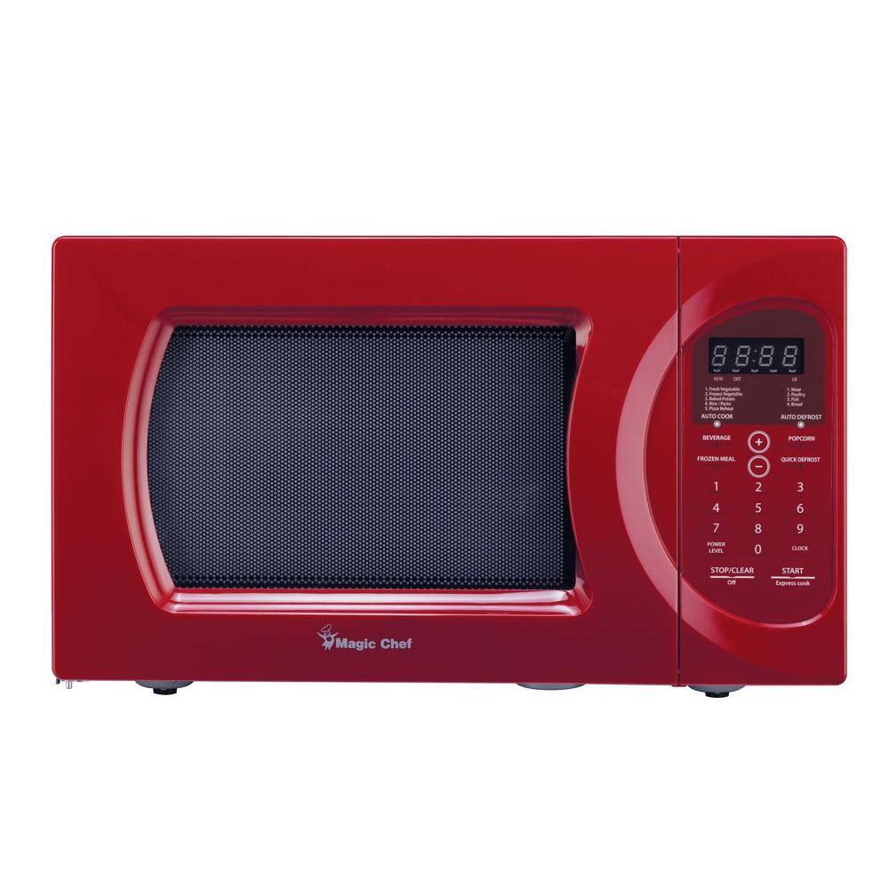 Magic Chef 0.9 cu. ft. Countertop Microwave, Red-MCD992R - The Home Depot
