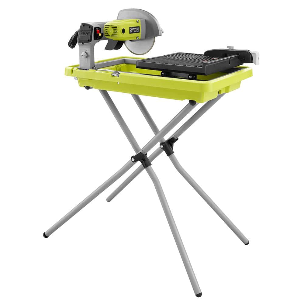 Ryobi 7 in. 1-3/4 HP Overhead Wet Tile Saw with Stand-WS731-A18WS07
