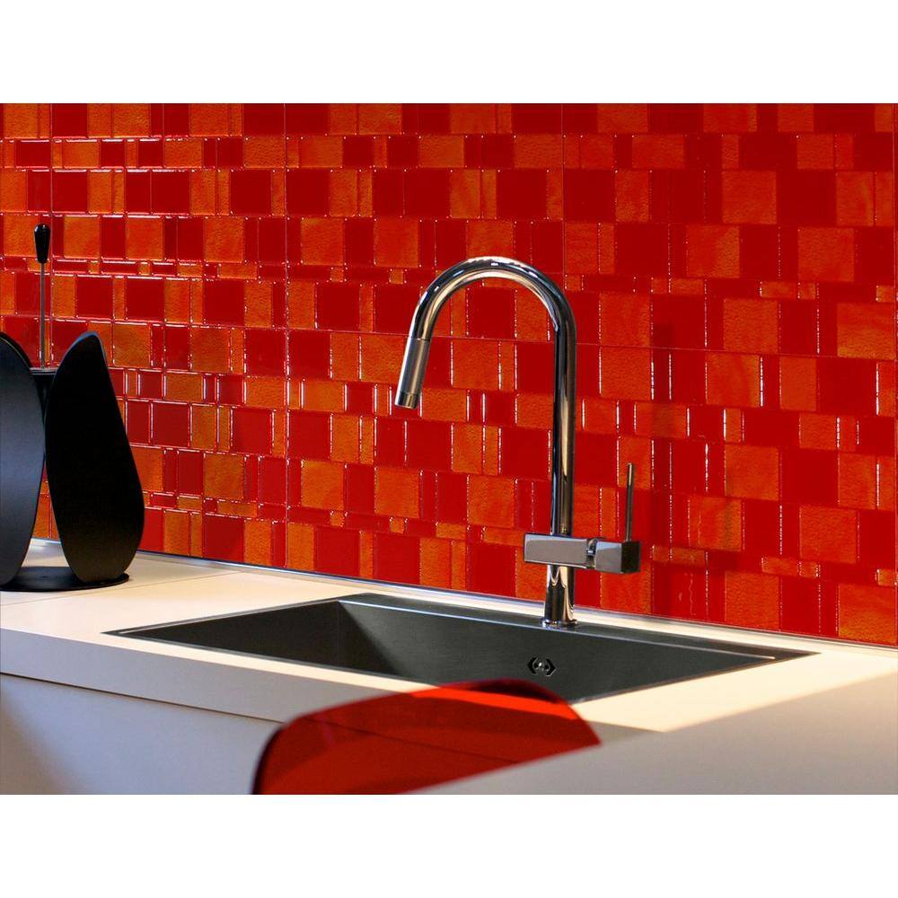 Smart Tiles Tango Ruby 11.55 in. x 9.64 in. Peel and Stick Mosaic