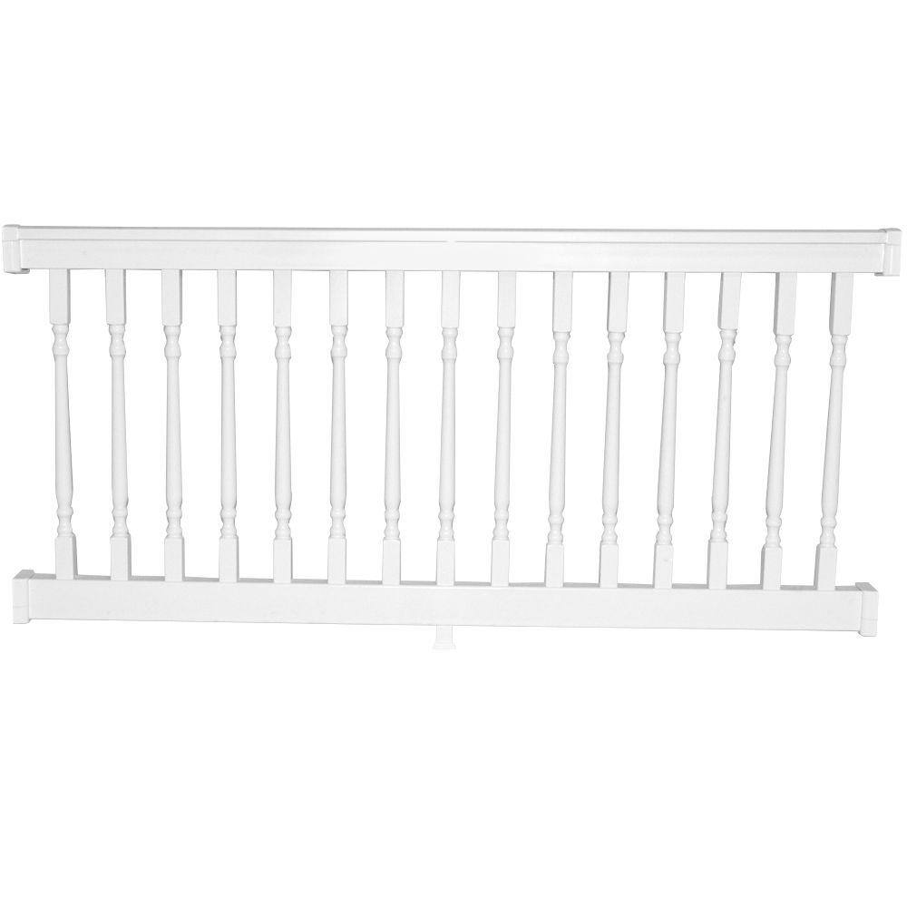 Weatherables Delray 36 in. x 96 in. Vinyl White Colonial ...
