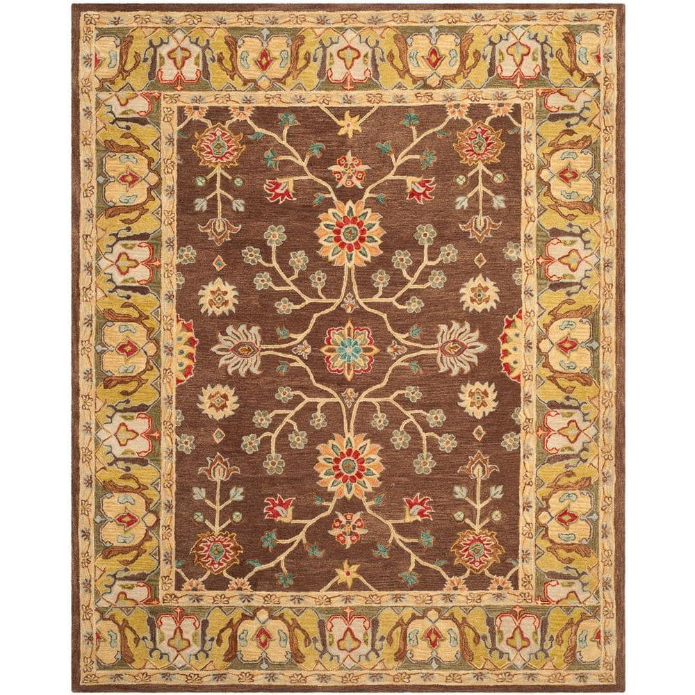 Safavieh Anatolia Brown/Gold 8 ft. x 10 ft. Area Rug-AN562A-8 - The ...