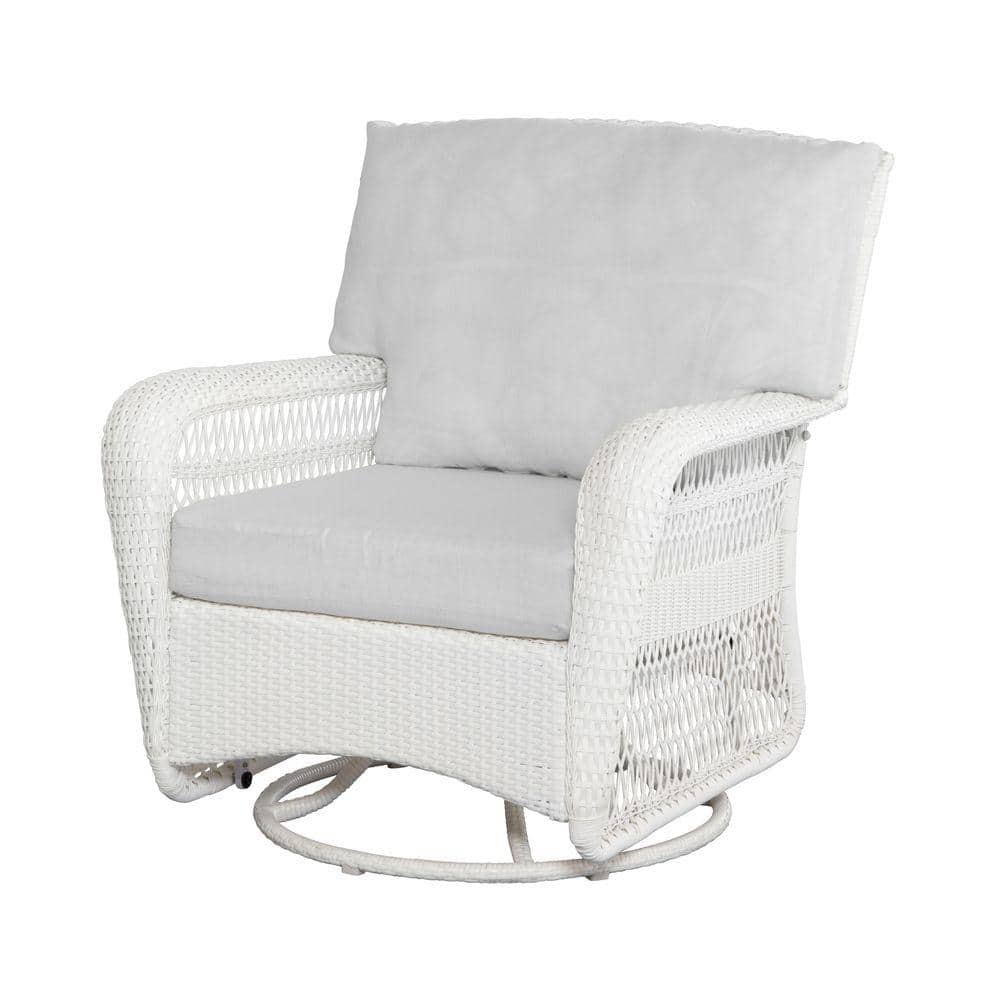 Outdoor Wicker Swivel Chairs With Cushions : Hampton Bay Cambridge ...